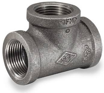 Black Malleable Iron 6 in. Tee Pipe Fittings V47743