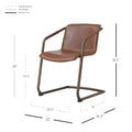 Antique Cigar Brown Gold Finish Side Chair Set of 2 N284