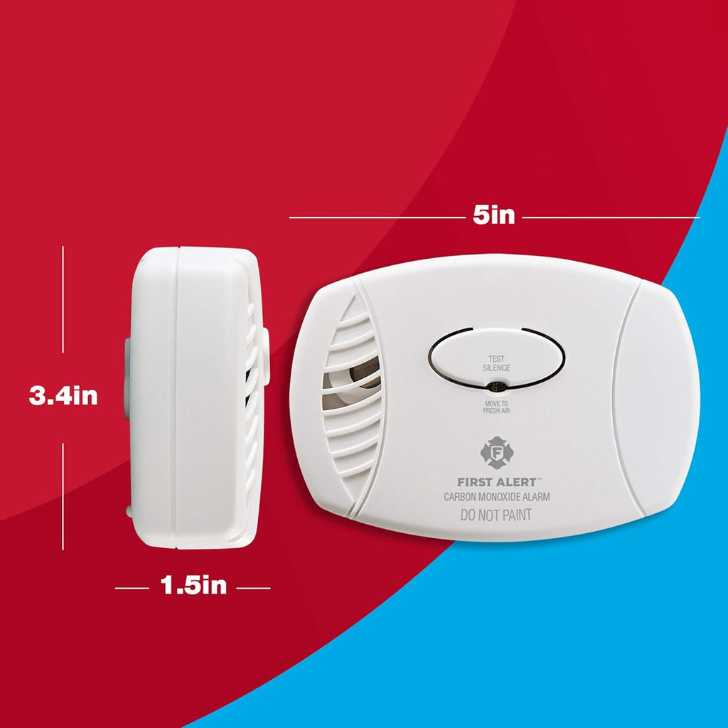 Carbon Monoxide Detector, Battery Operated, White, 3-Pack T984152