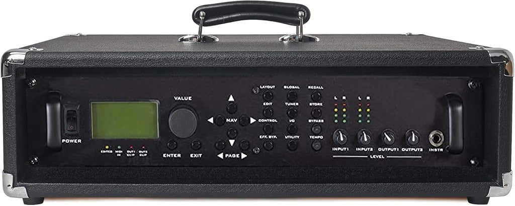 Vintage 2U Amp Rack Case with Rubber Feet, Black R5306