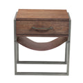 Industrial Style Wood Side Table I10390