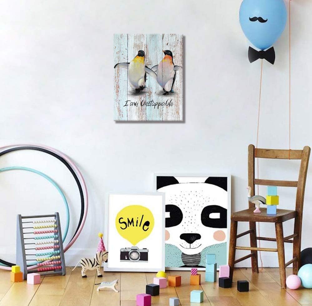Funny Penguins Painting Canvas Prints Wall Art N35805