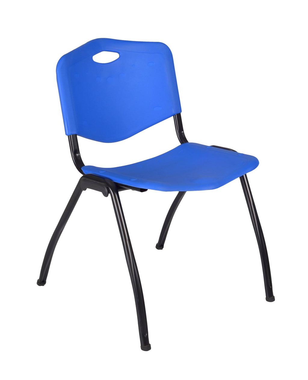 48x22 Round Breakroom Table with 4 Stack Chairs N6343