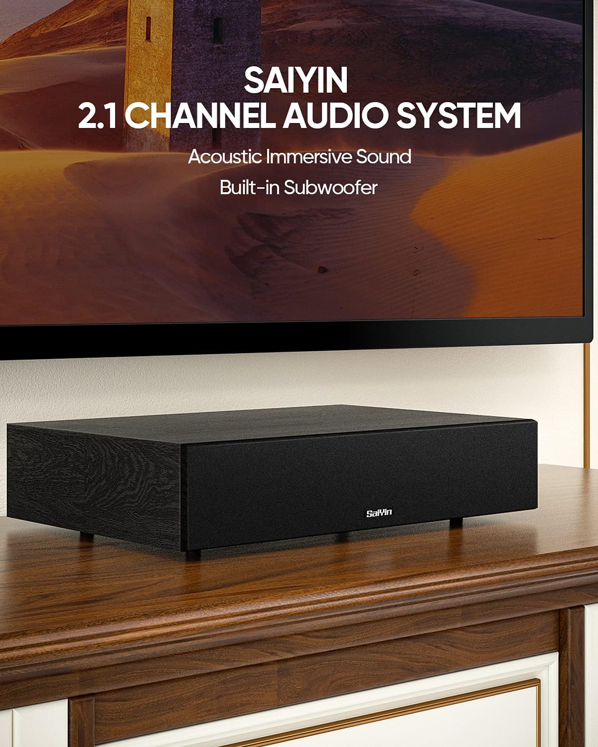 2.1 CH Sound Bar with Built-in Subwoofer and Bluetooth W9063