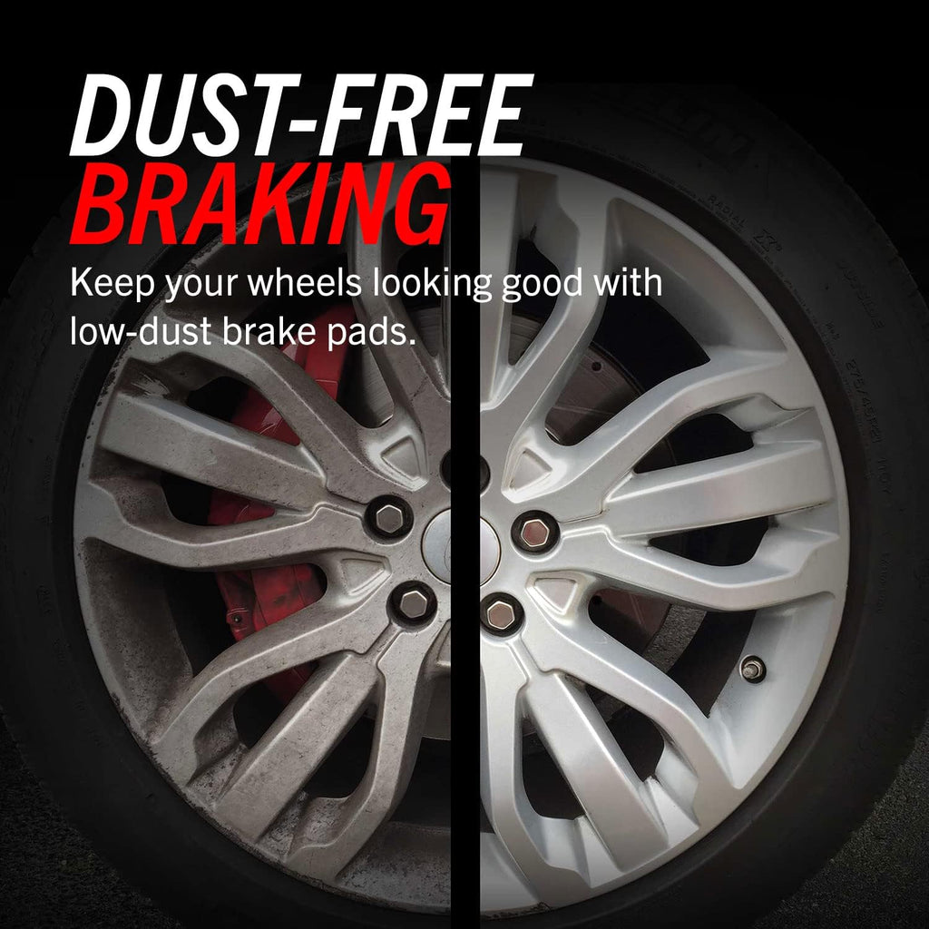 Front and Rear Carbon Fiber Brake Pads with Drilled & Slotted Brake Drums Kit M711568