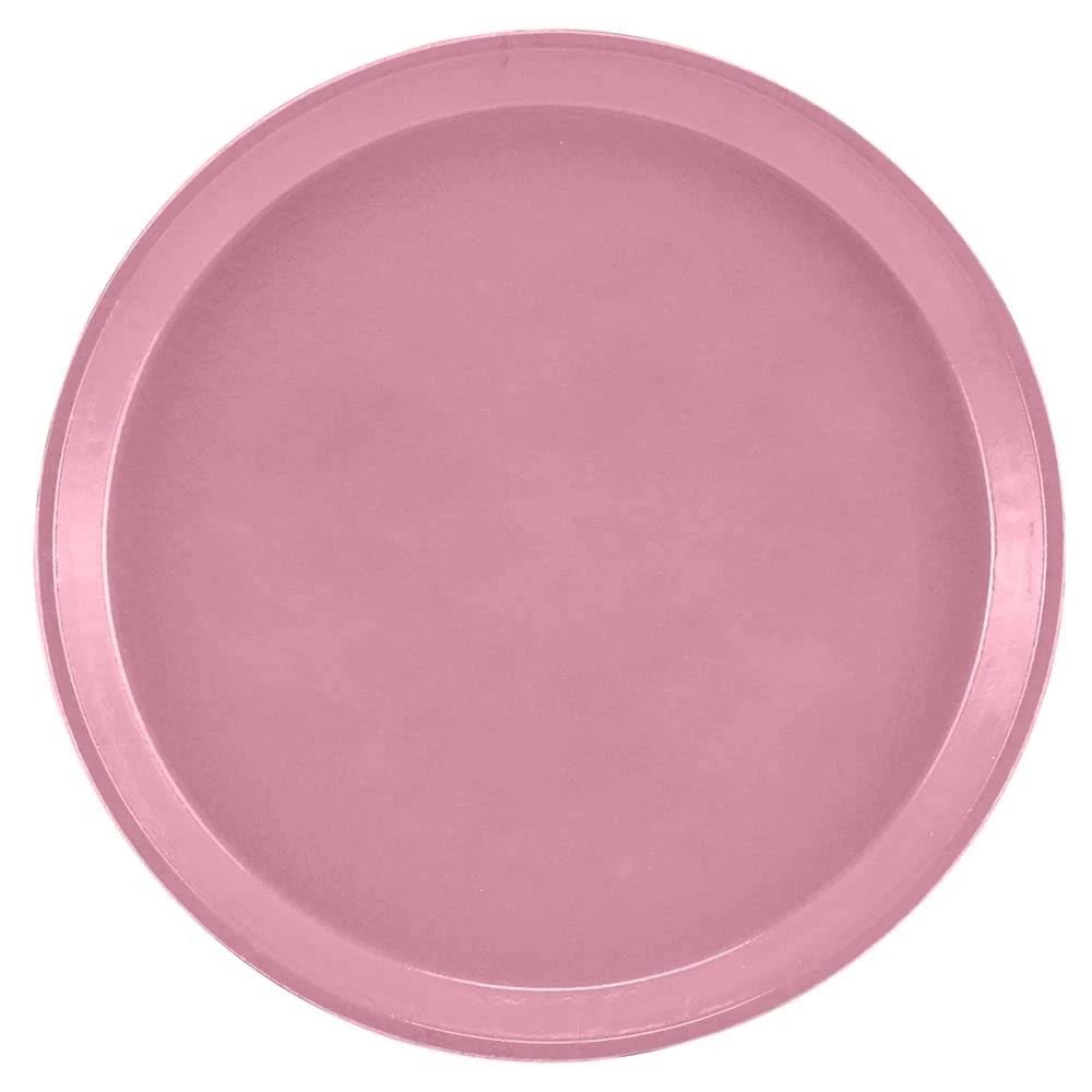 Blush Fiberglass Round Serving Tray X555069