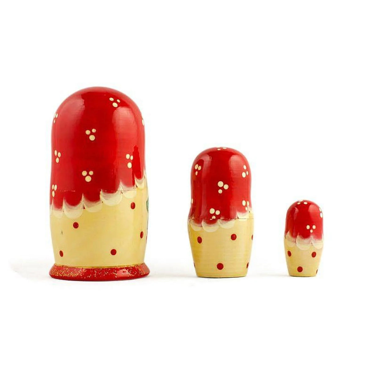 Set of 3 Wooden Nesting Dolls Matryoshka 3.5 Inches Q501170