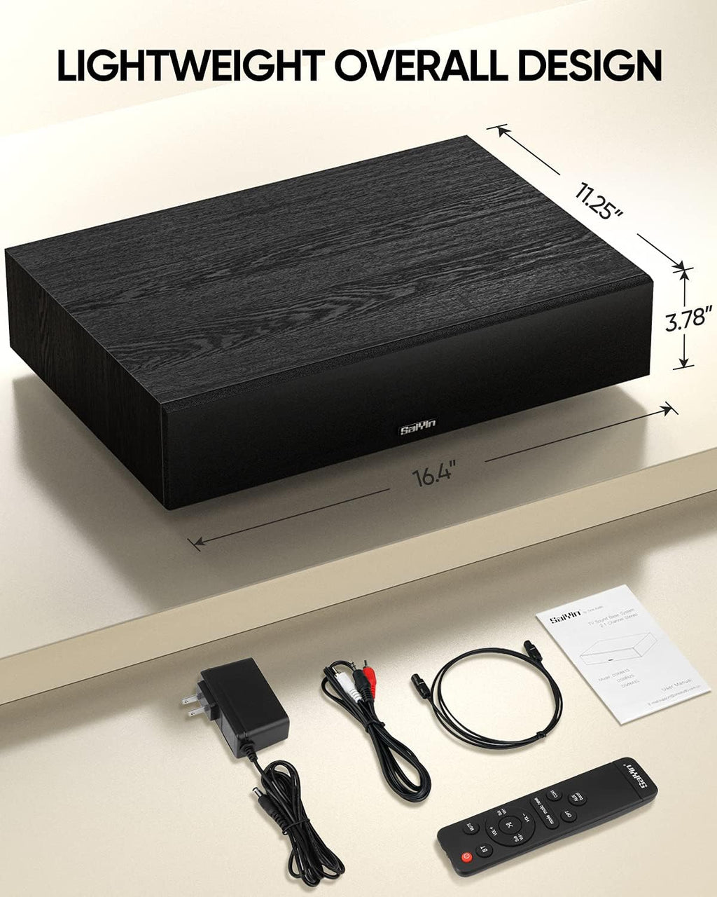 2.1 CH Sound Bar with Built-in Subwoofer and Bluetooth W9063