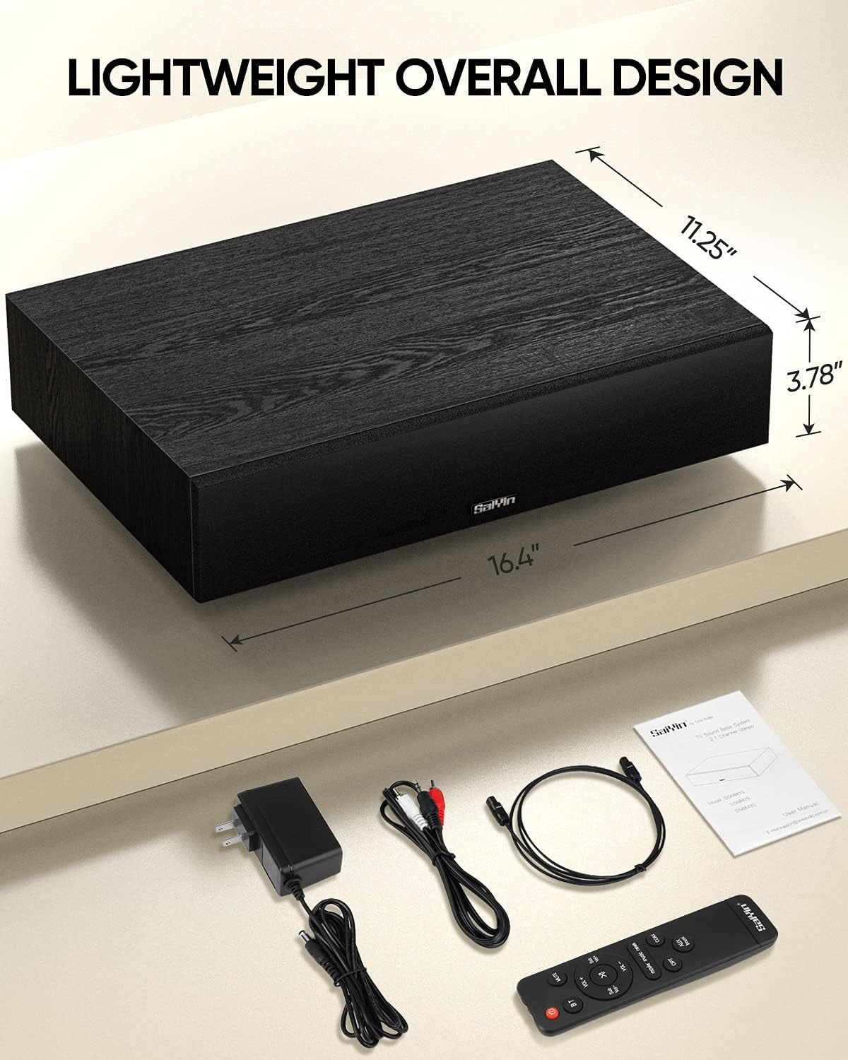 2.1 CH Sound Bar with Built-in Subwoofer and Bluetooth W9063