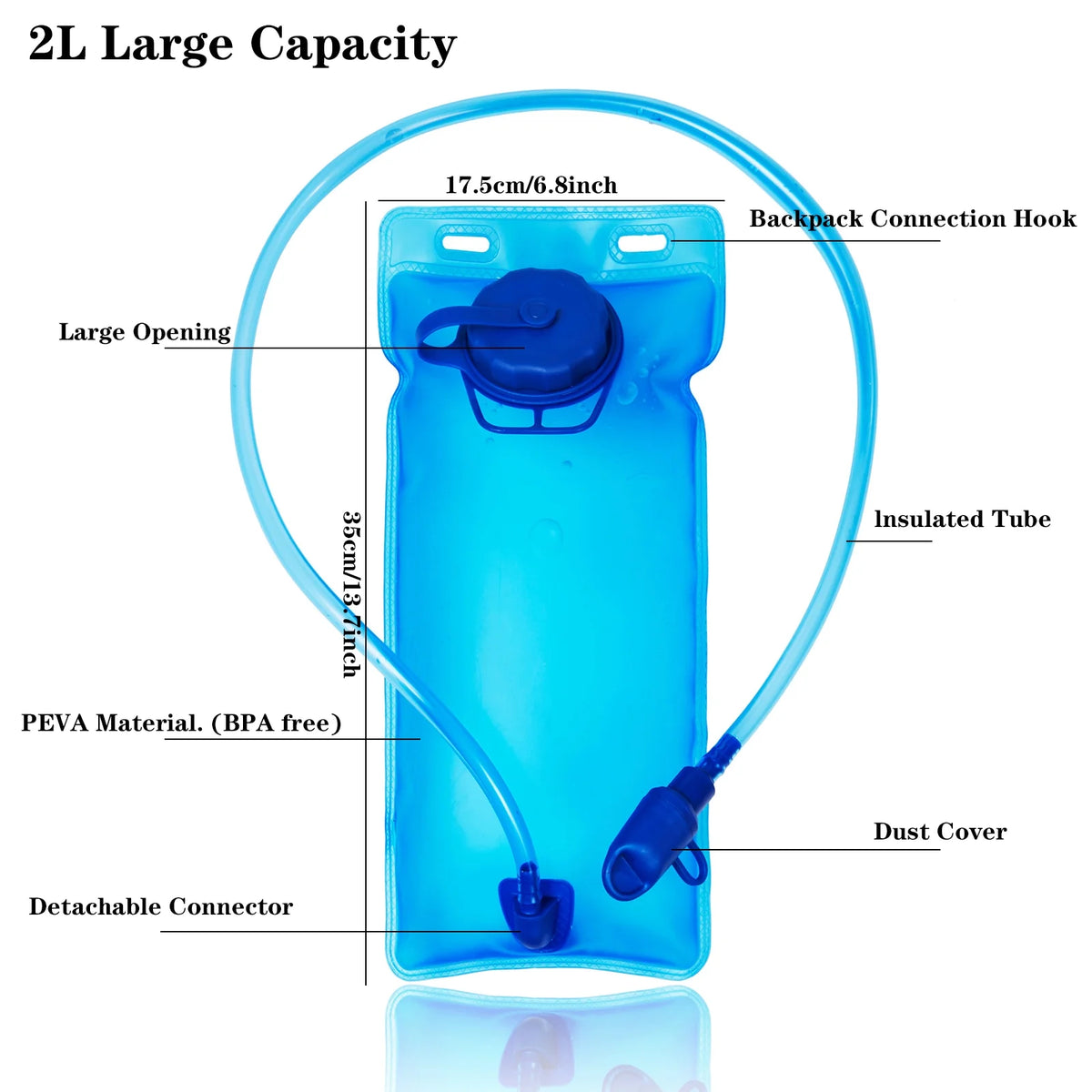 2L Water Bladder Hydration Backpack Q70391
