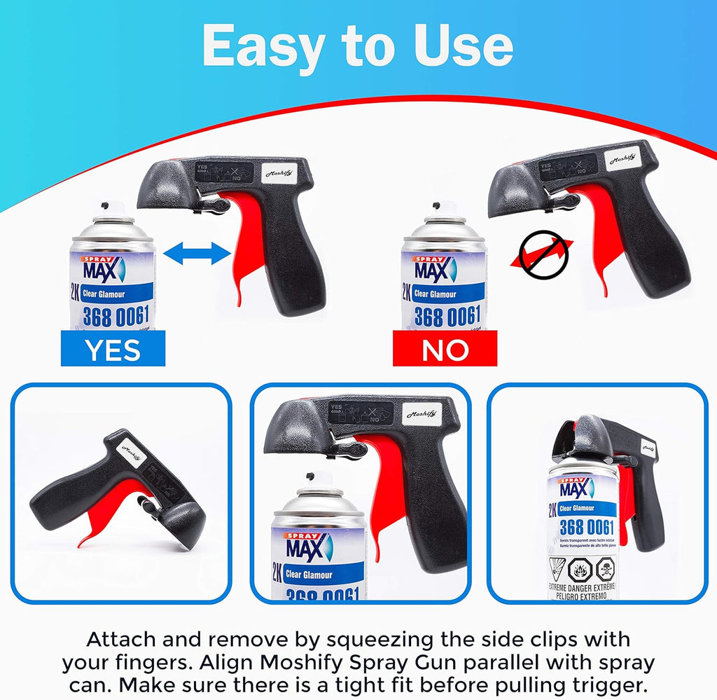 2K Clear Coat Aerosol Spray Can High Gloss Automotive Clear Coat Two Stage Clear Coat with Spray Can Trigger Pack of 2 D286473