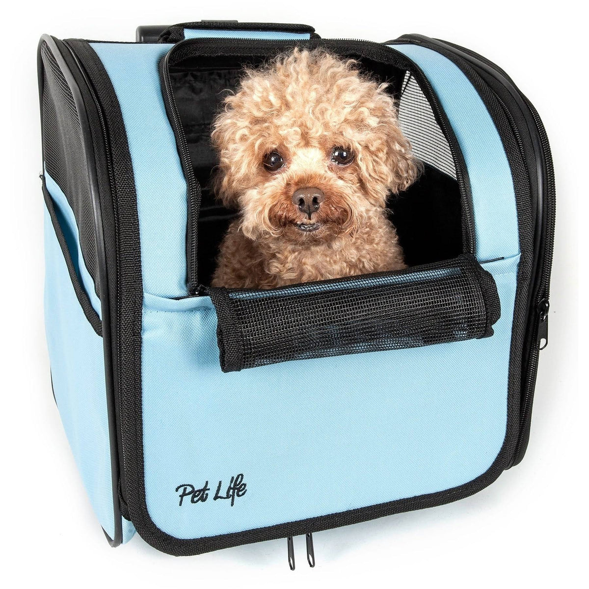 Brown Wheeled Travel Pet Carrier Q61010