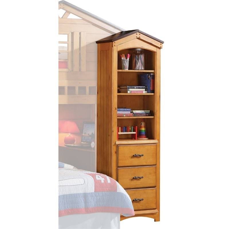 Rustic Oak 4 Shelf Bookcase W6821