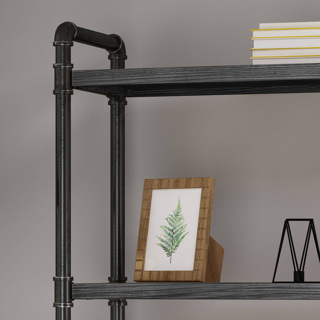 Industrial Iron Five Shelf Bookcase X965425