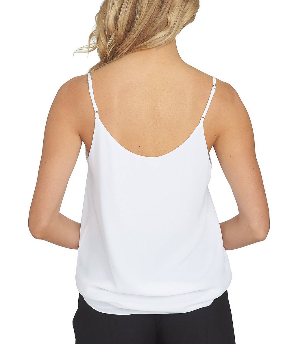 Rich Black Chiffon V Neck Camisole Top F5366