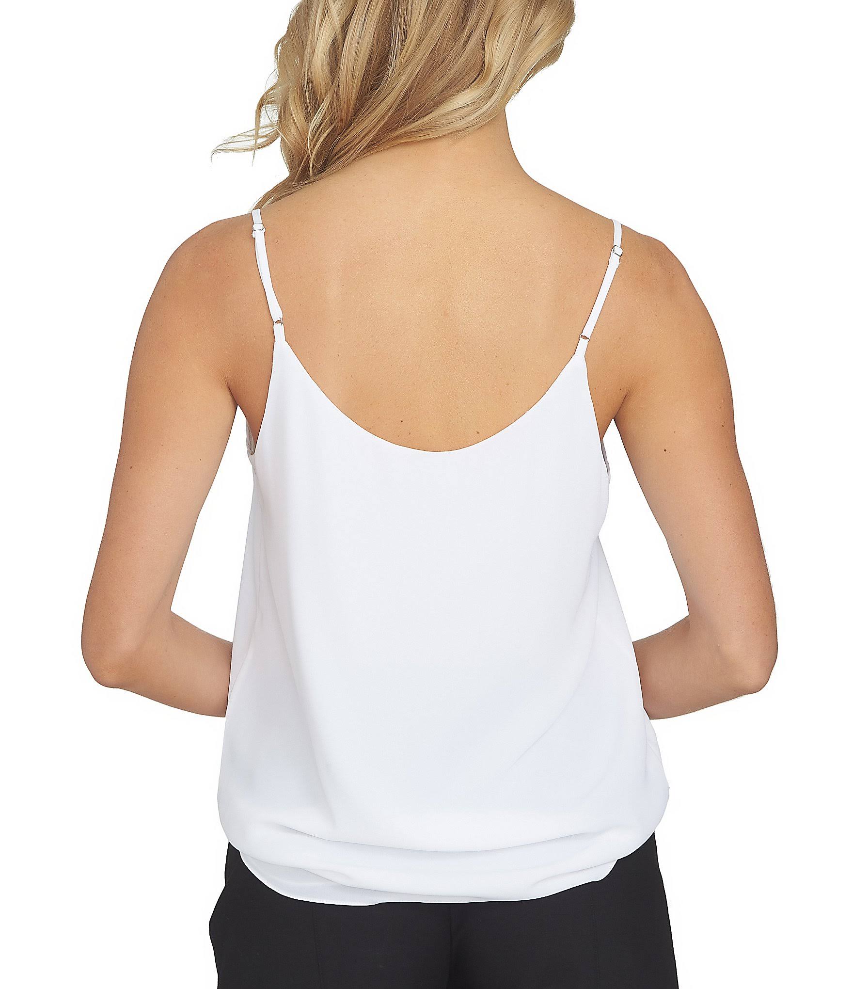 Rich Black Chiffon V Neck Camisole Top F5366