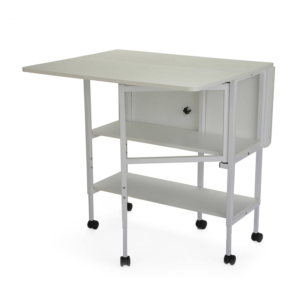 White Height Adjustable Cutting Table Y99941