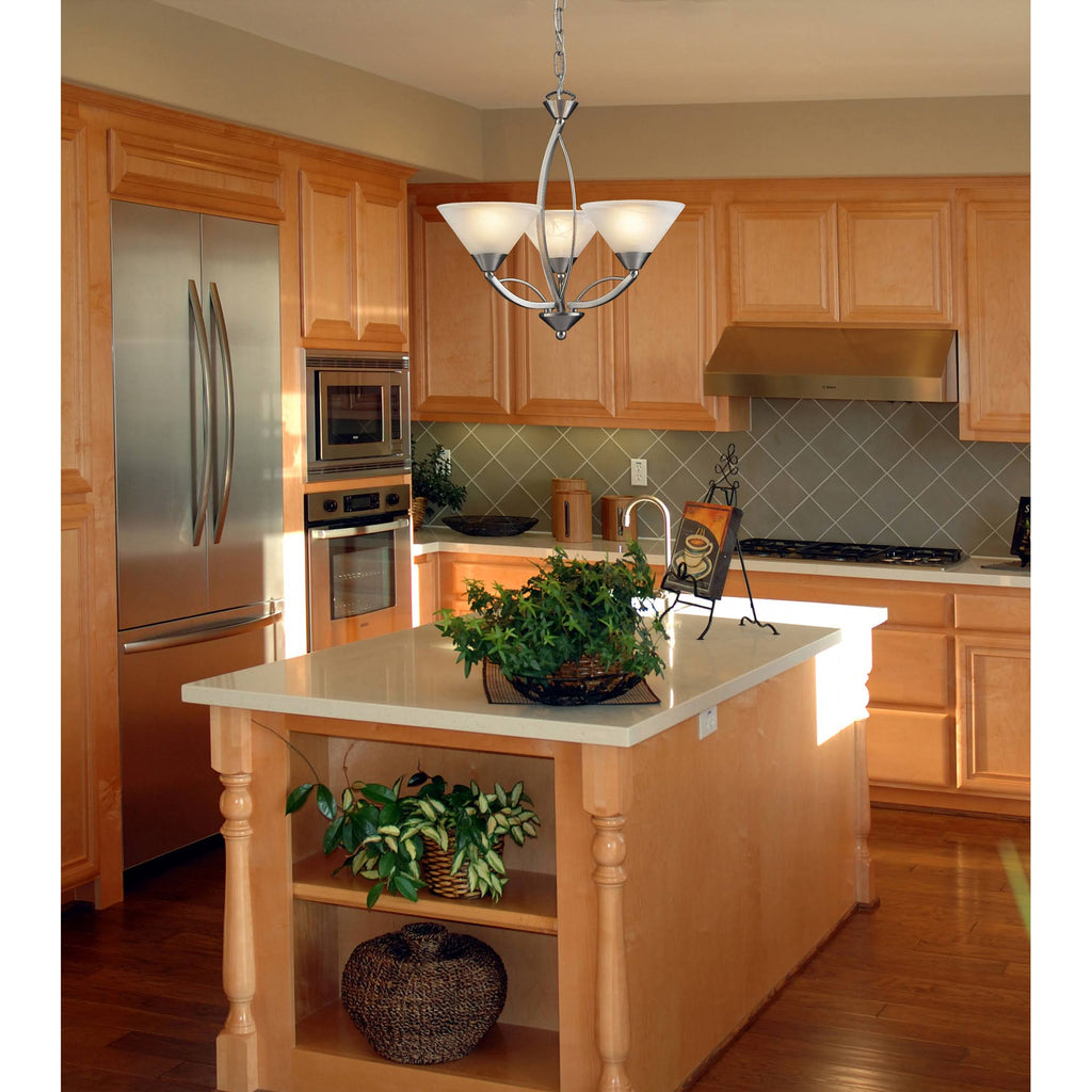 3 Light LED Island in Satin Nickel I273