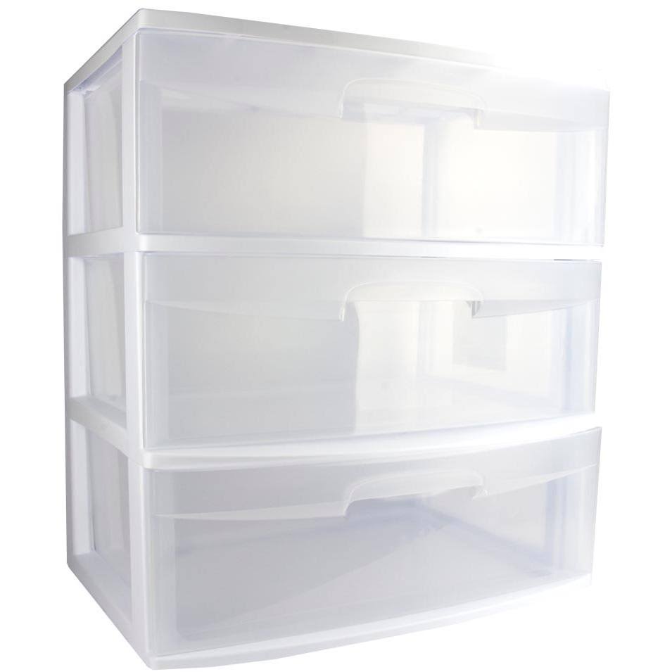 3 Drawer Wide Storage Cart with Caster (12 Pack) Y2372