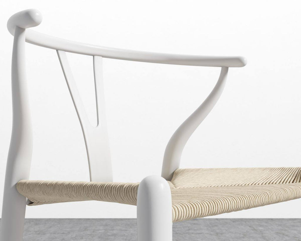 White Lacquer Wood Bar Stool L6700