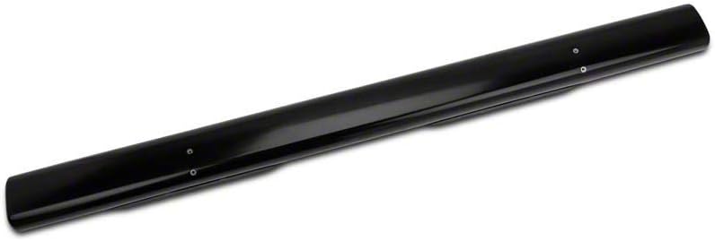 6-Inch Oval Straight End Side Step Bars Black D1911