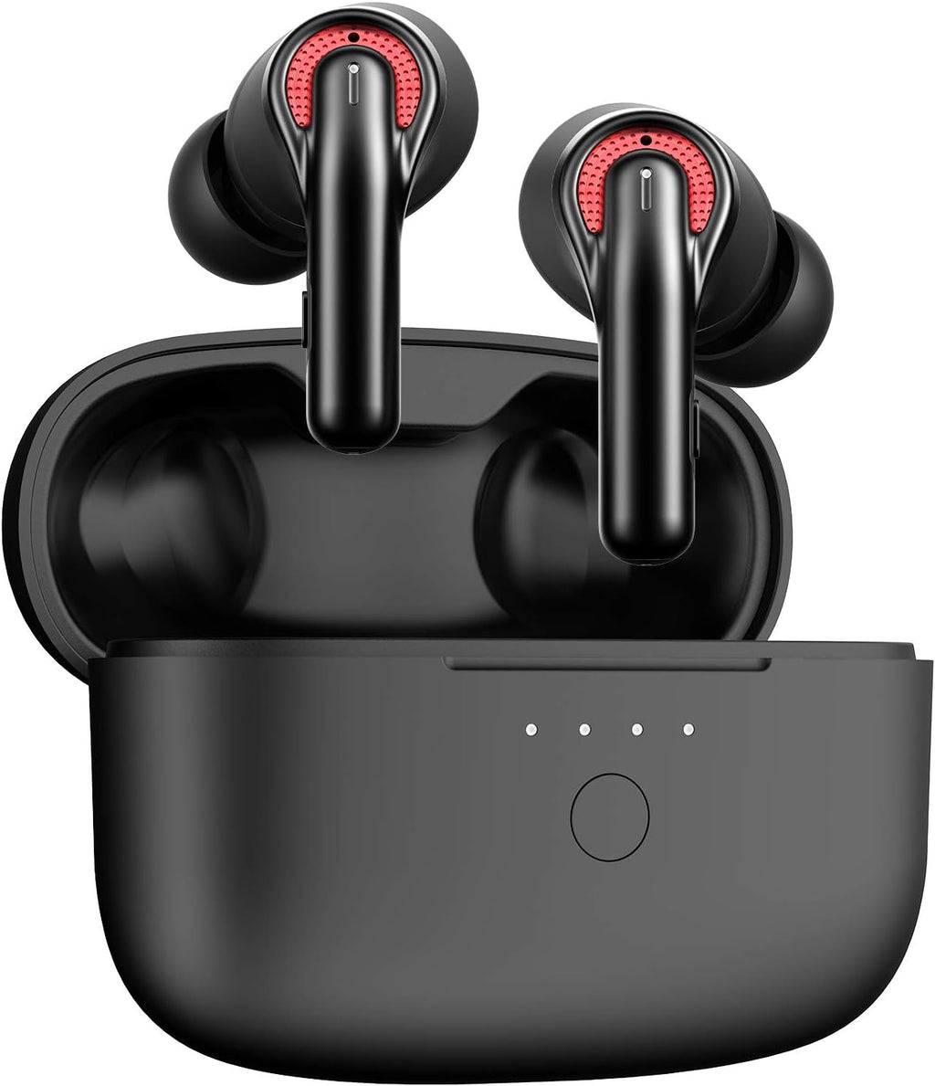 Wireless Earbuds Bluetooth 5.2 with 4 Mics, 50H Playtime, Black Pack of 2 O431
