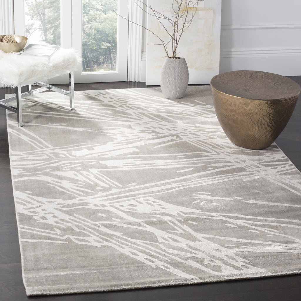Grey Abstract Area Rug, 6' x 9' K346188