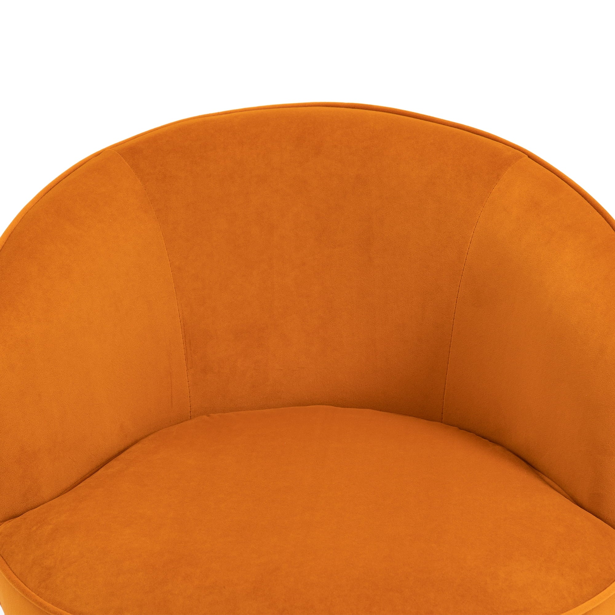 Swivel Cuddle Barrel Accent Sofa Chairs with Wide Upholstered Fluffy Velvet Fabric Chair Y8458