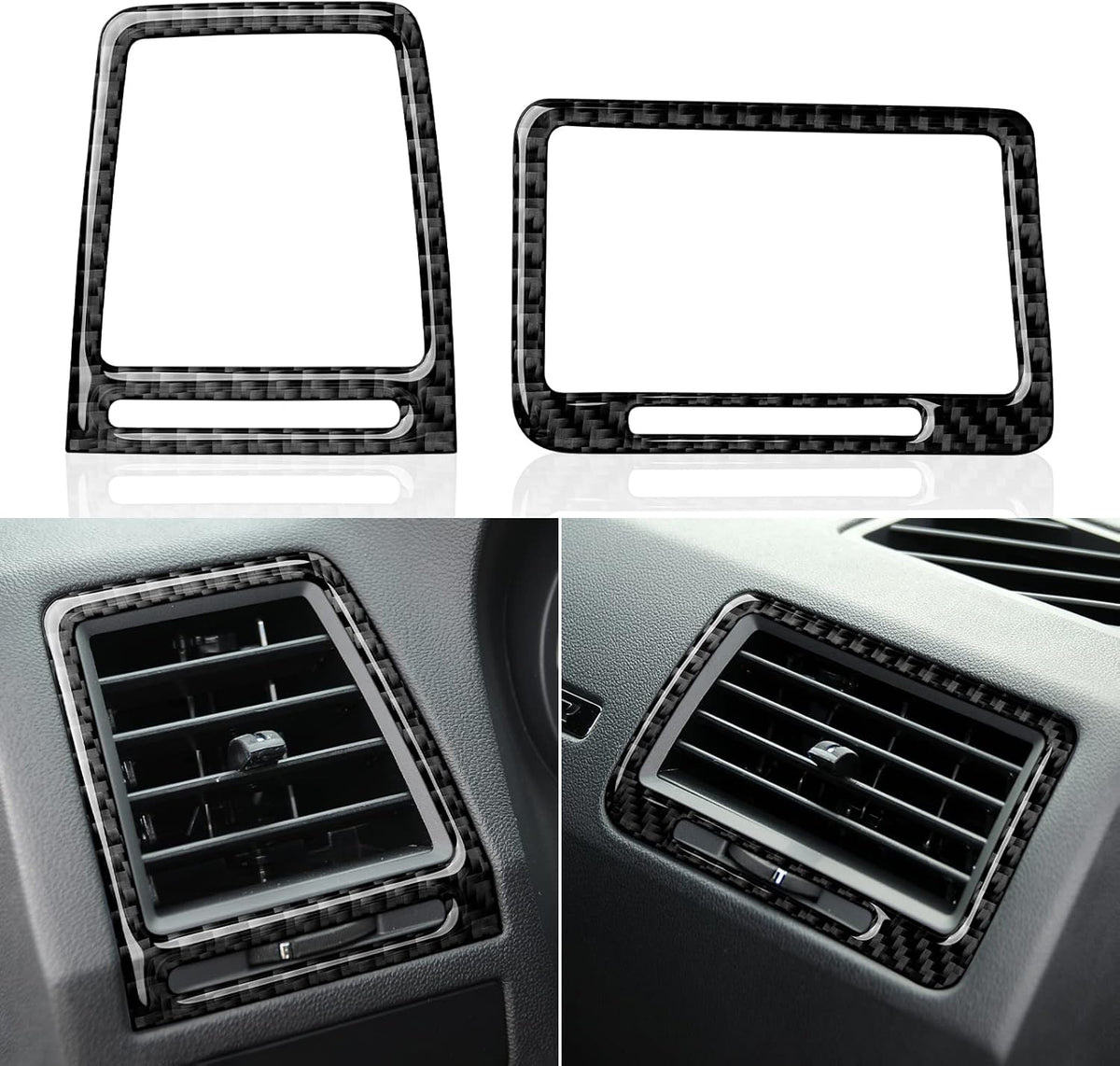 Carbon Fiber Center Console Dashboard Sticker Interior Trim Cover, Pack of 2 K557569