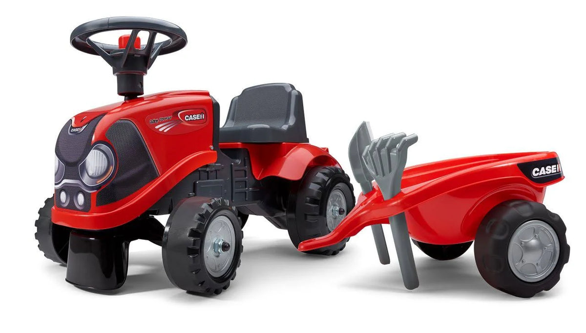 Red Ride-On Tractor with Trailer & Tools C68608