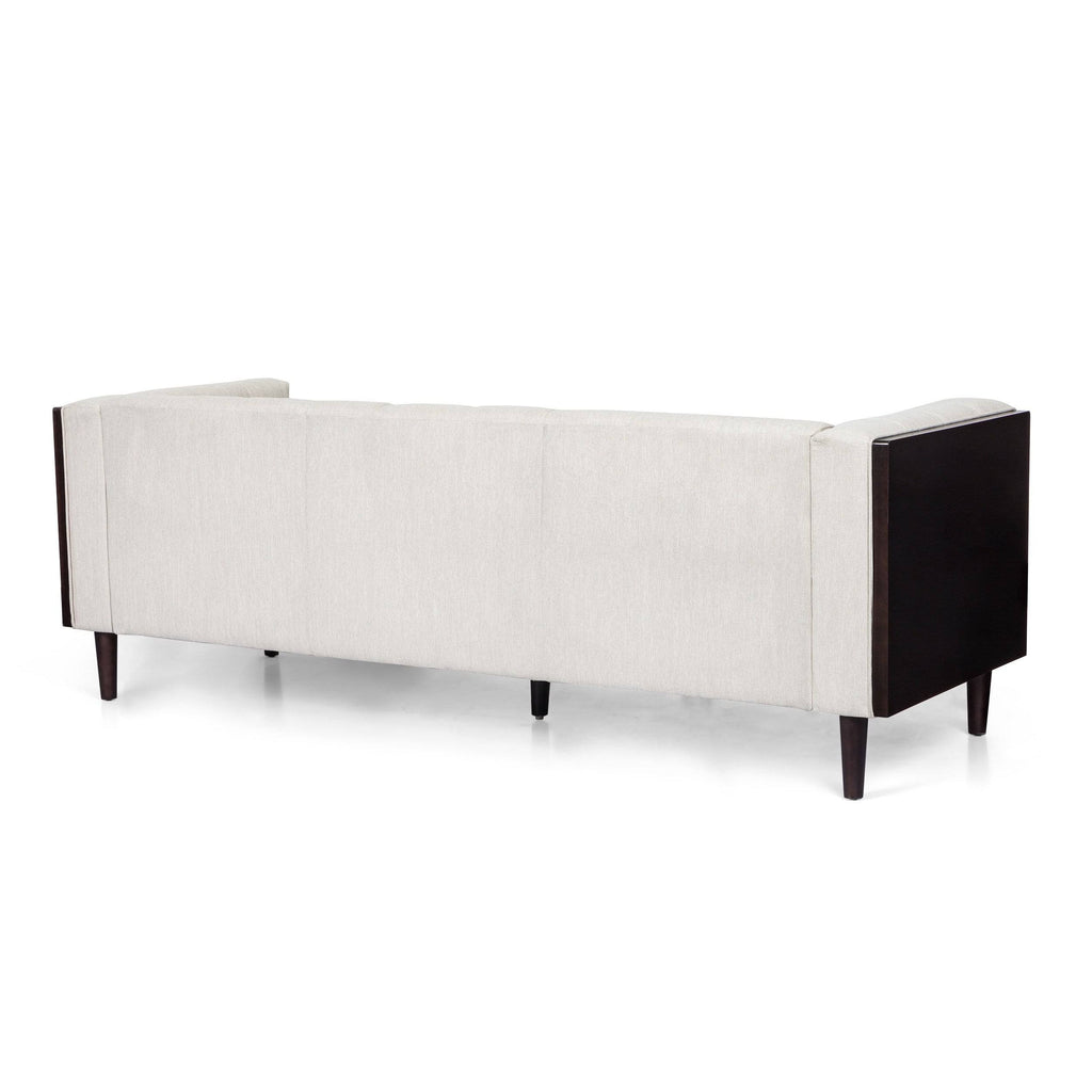 Tufted 3 Seater Sofa Beige/Brown N385