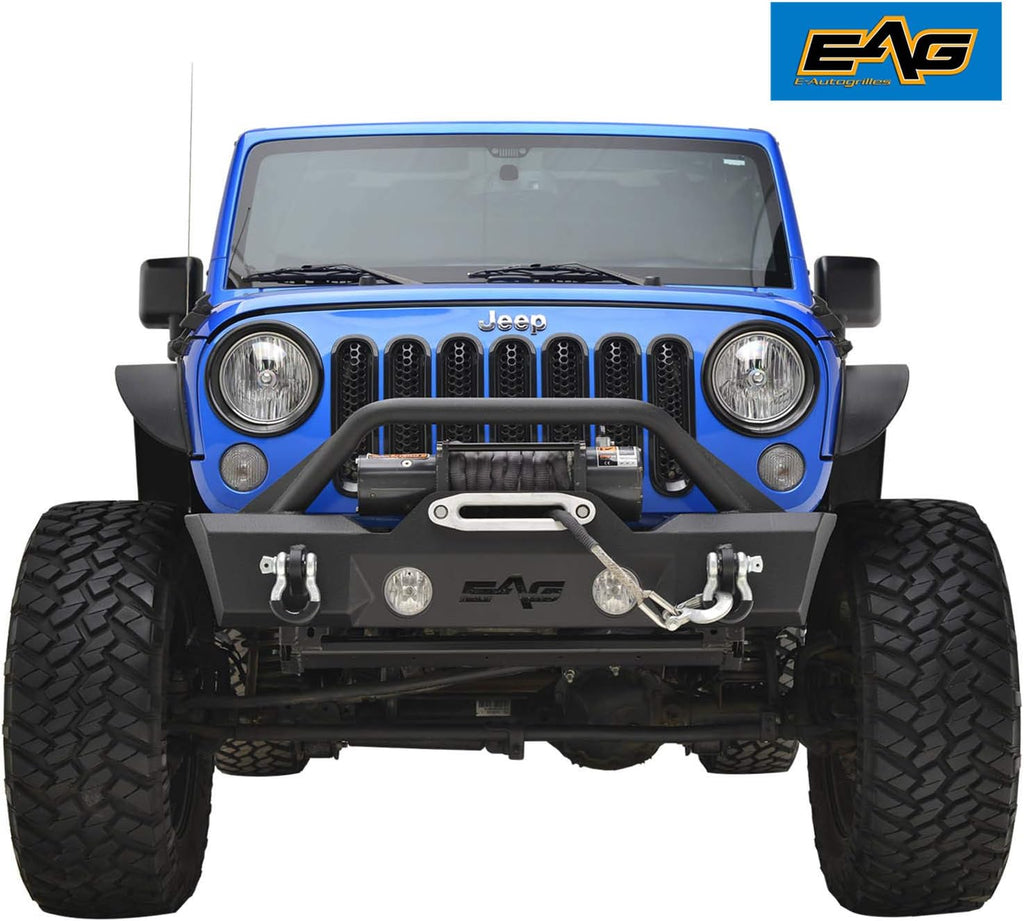 Stubby Front Bumper and Rear Bumper with Tire Carrier Combo L4375