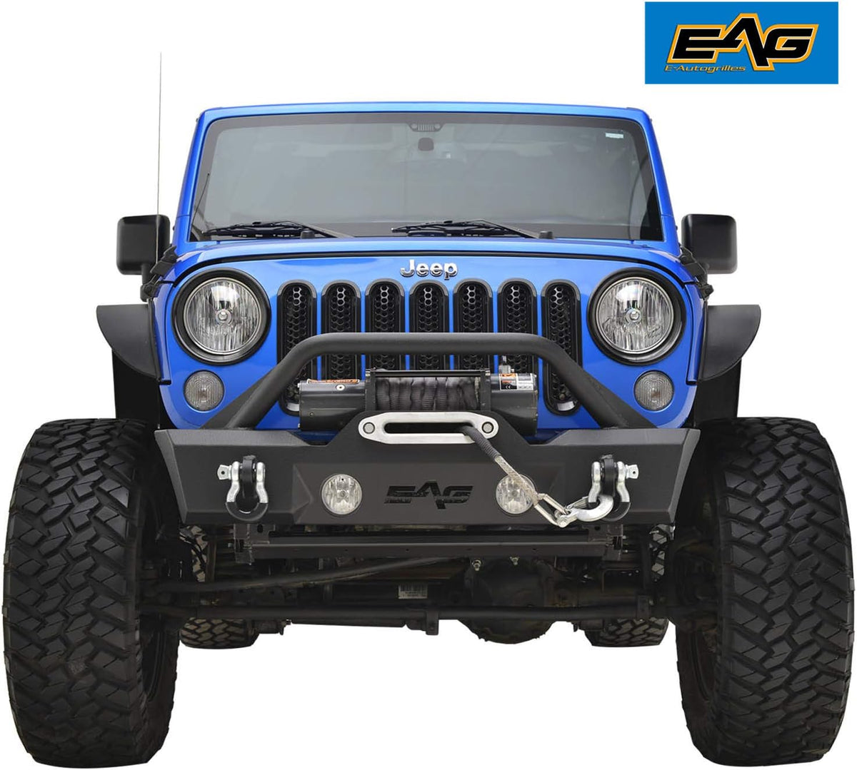 Stubby Front Bumper and Rear Bumper with Tire Carrier Combo L4375